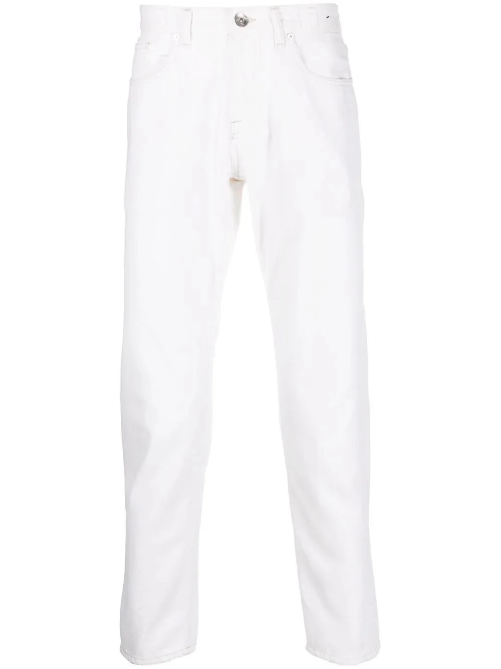 $575 ELEVENTY - White Stretch Cotton Dress/Casual 5-Pocket Jeans Pants- 33W