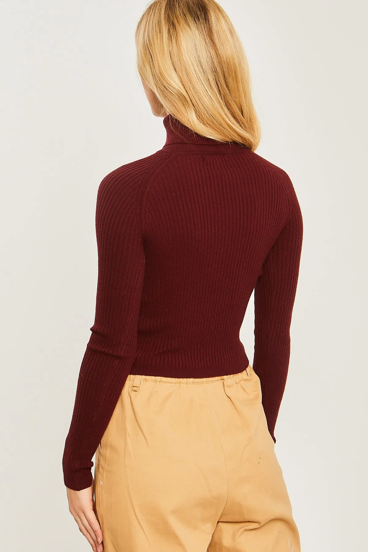 9939wh Turtleneck Sweater rose