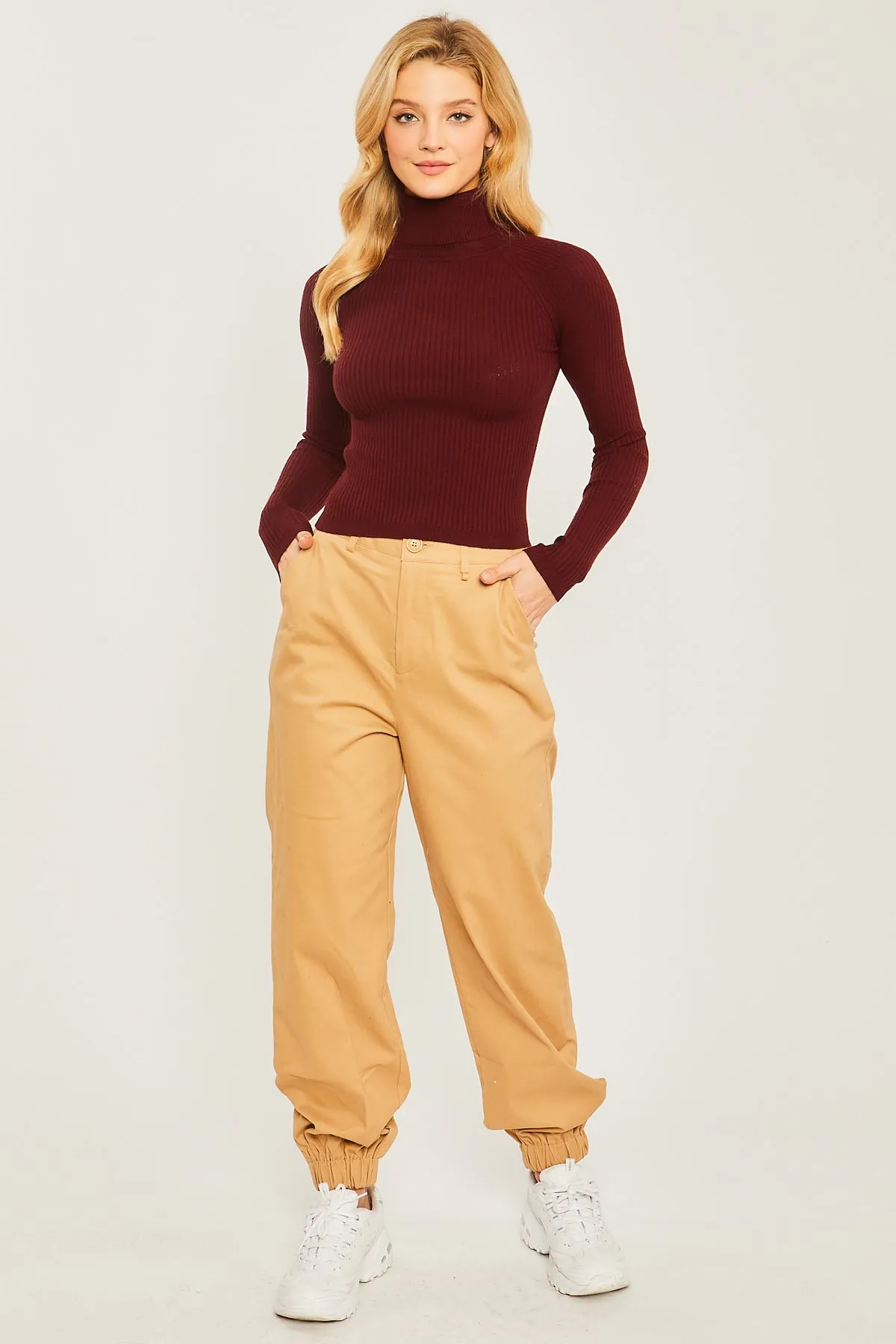 9939wh Turtleneck Sweater rose