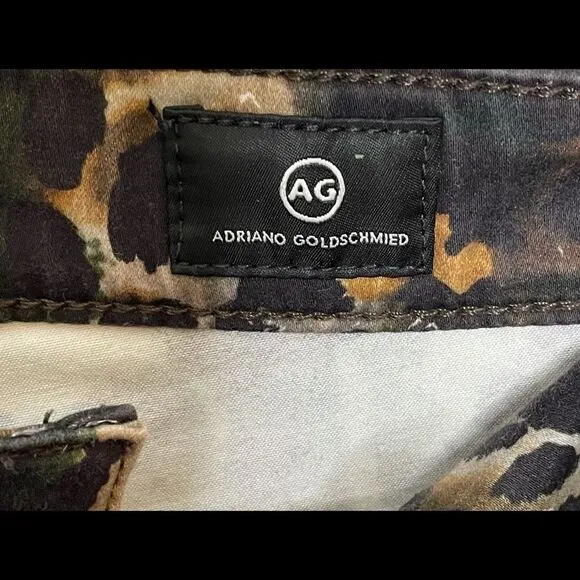 AG Farrah High Waist Skinny Jeans Leopard Print 27R
