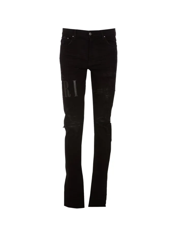 Amiri Amiri Mid-Rise Distressed Skinny Jeans