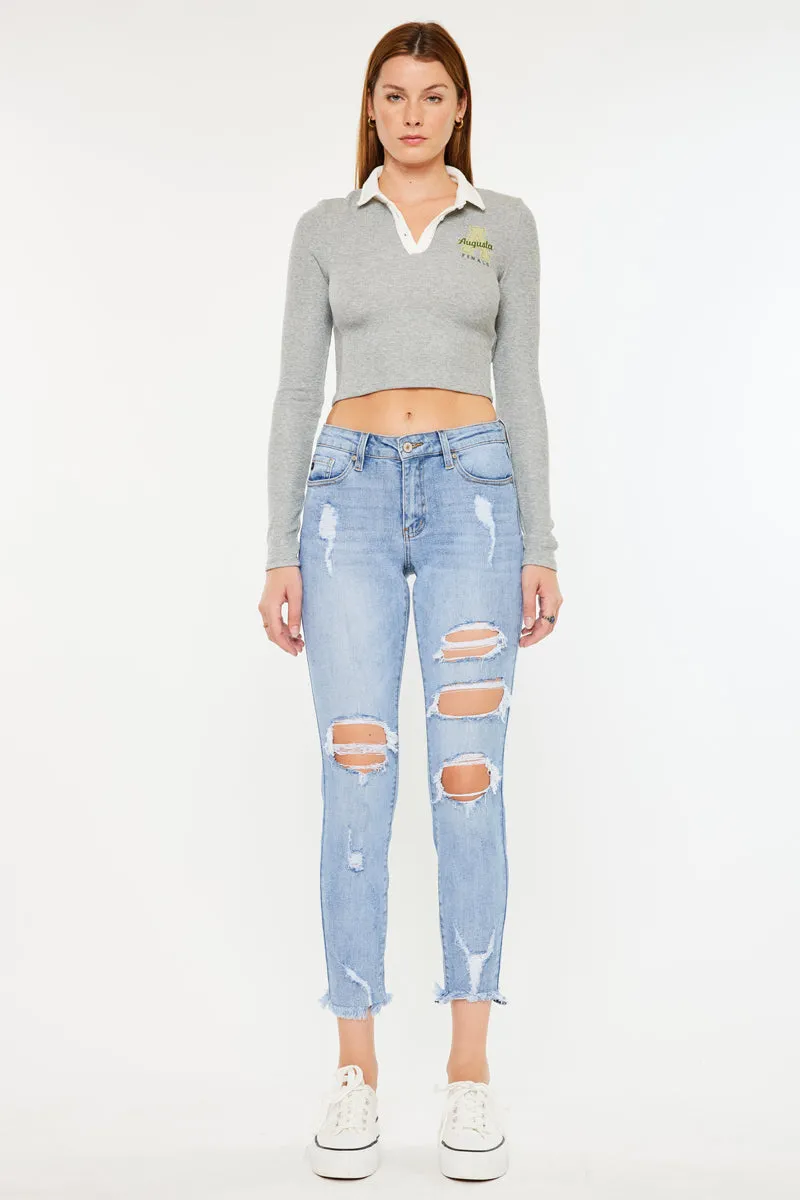 Augustina Mid Rise Ankle Skinny Jeans