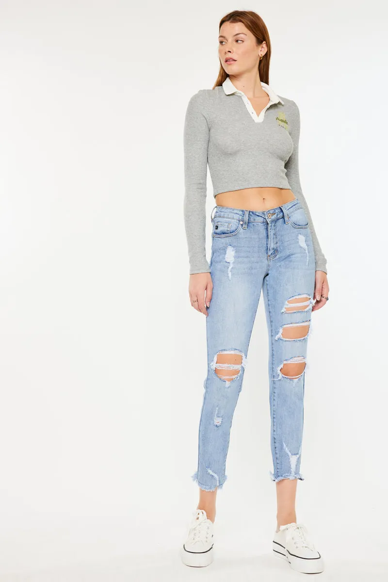 Augustina Mid Rise Ankle Skinny Jeans