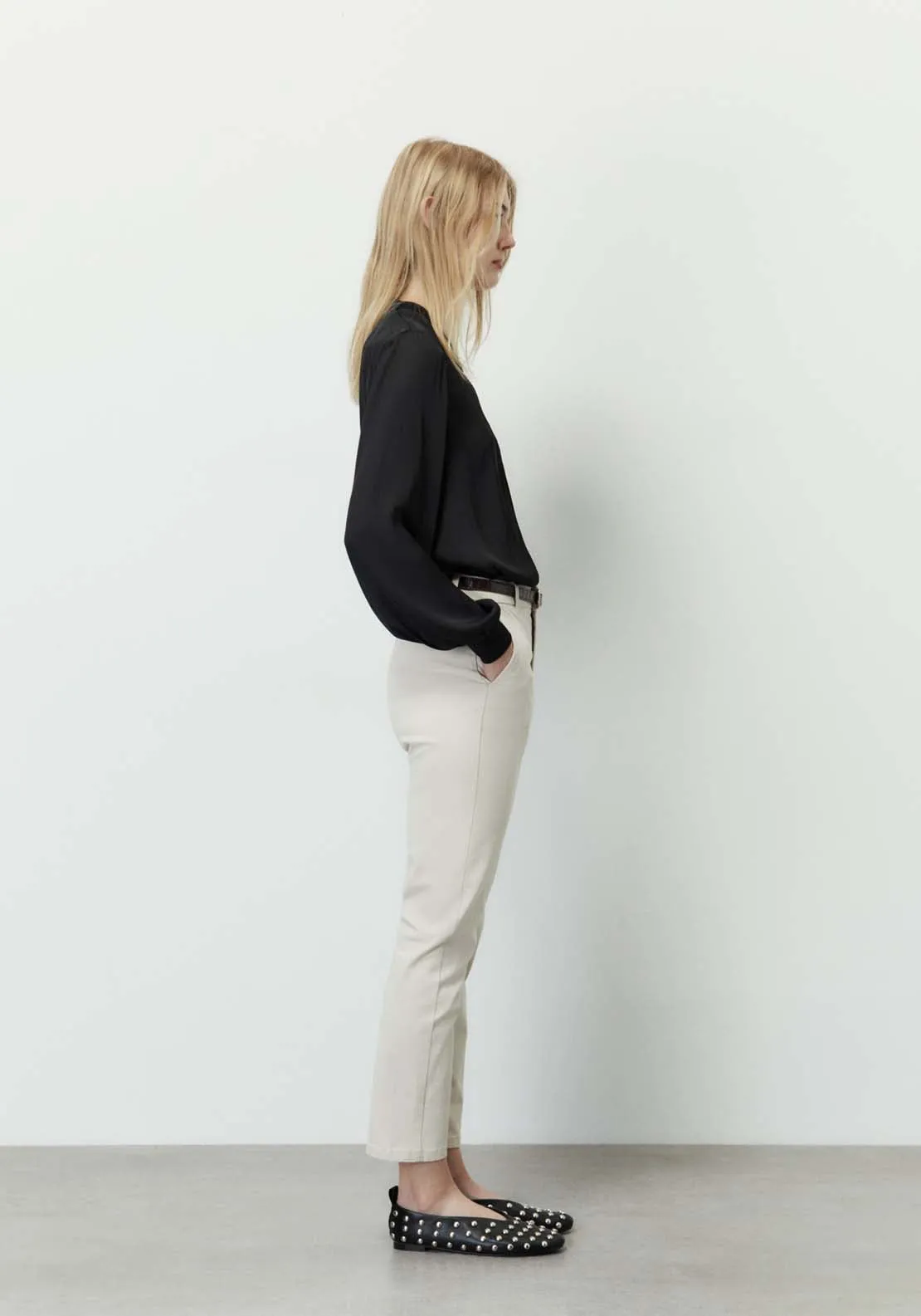 Belted chino trousers - Grey