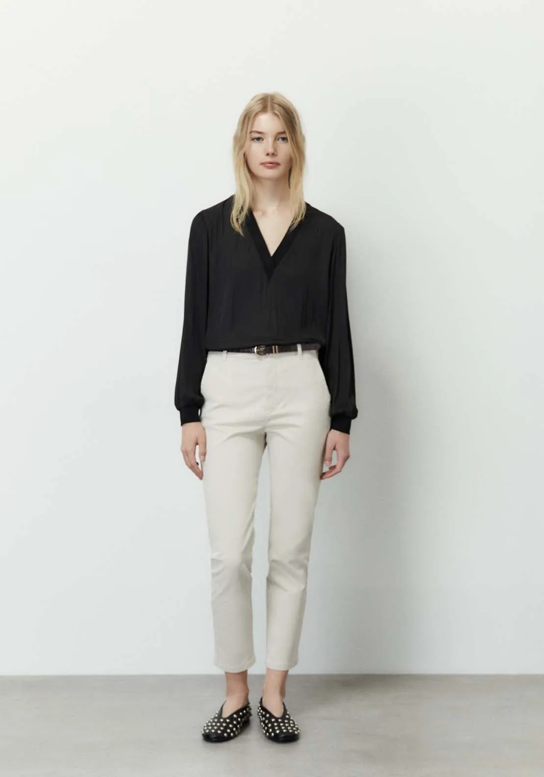 Belted chino trousers - Grey
