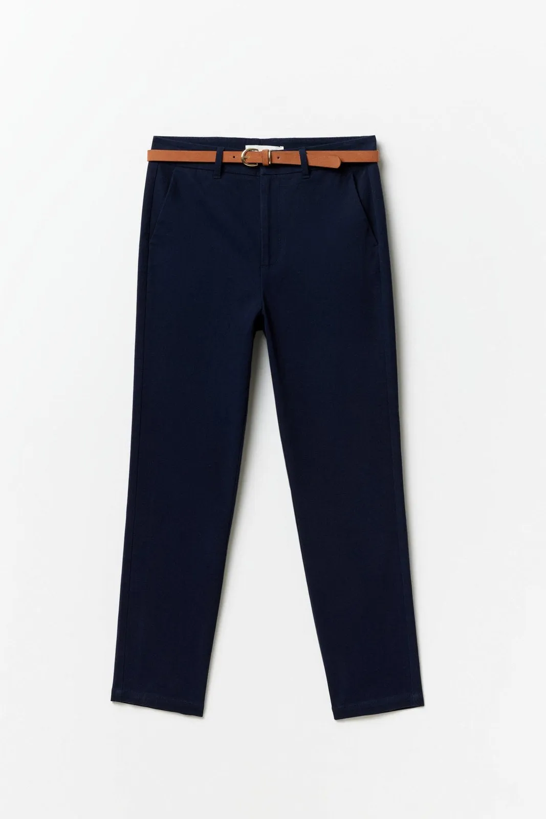 Belted chino trousers - Navy