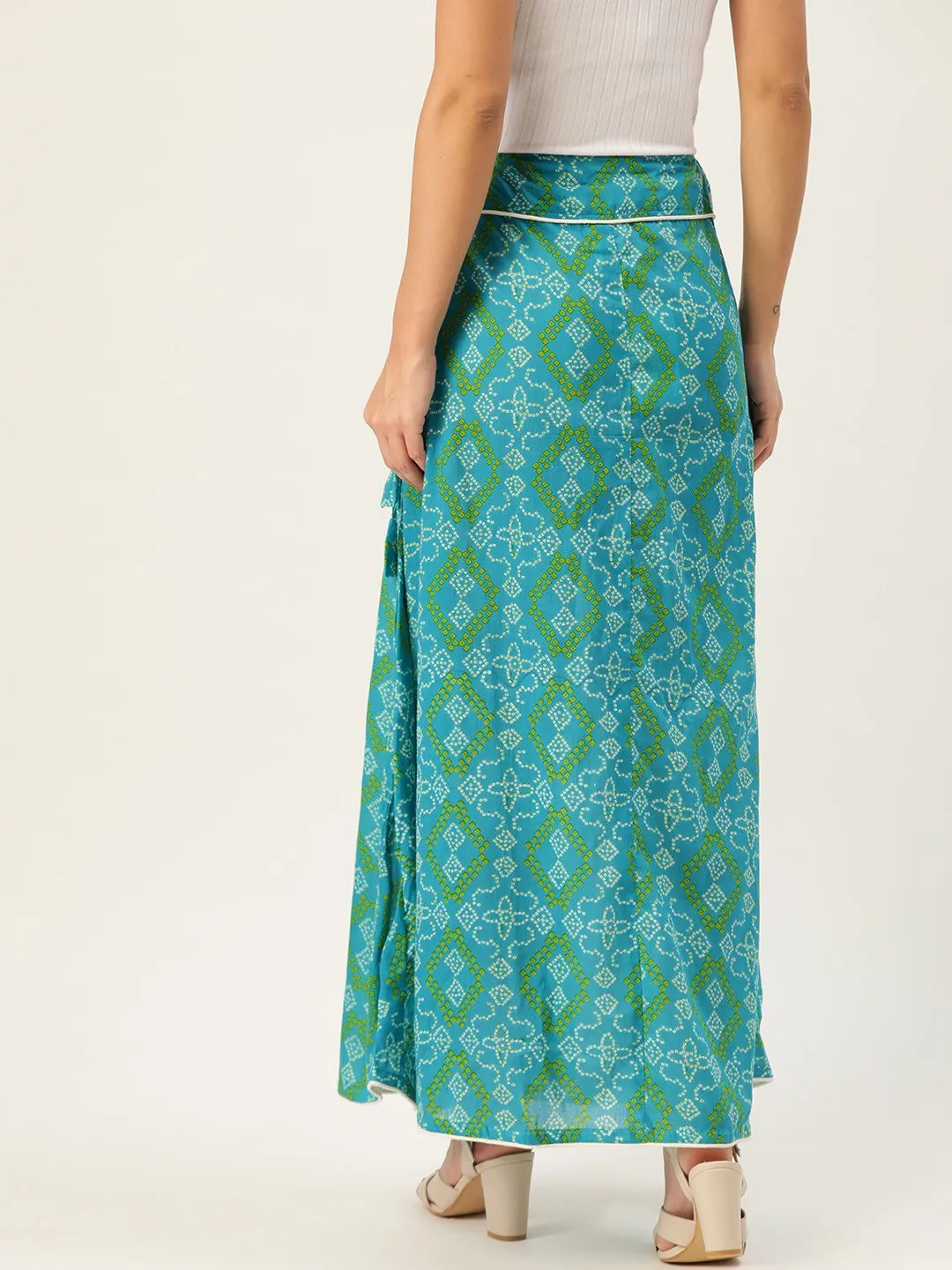 BLUE BANDHINI SKIRT