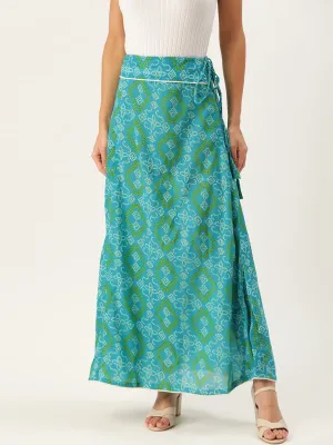 BLUE BANDHINI SKIRT