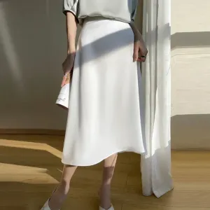 Brivelle – Elegante satijnen midirok
