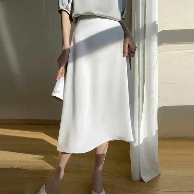 Brivelle – Elegante satijnen midirok