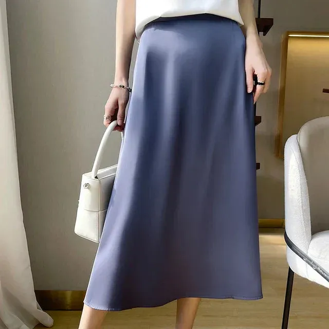 Brivelle – Elegante satijnen midirok