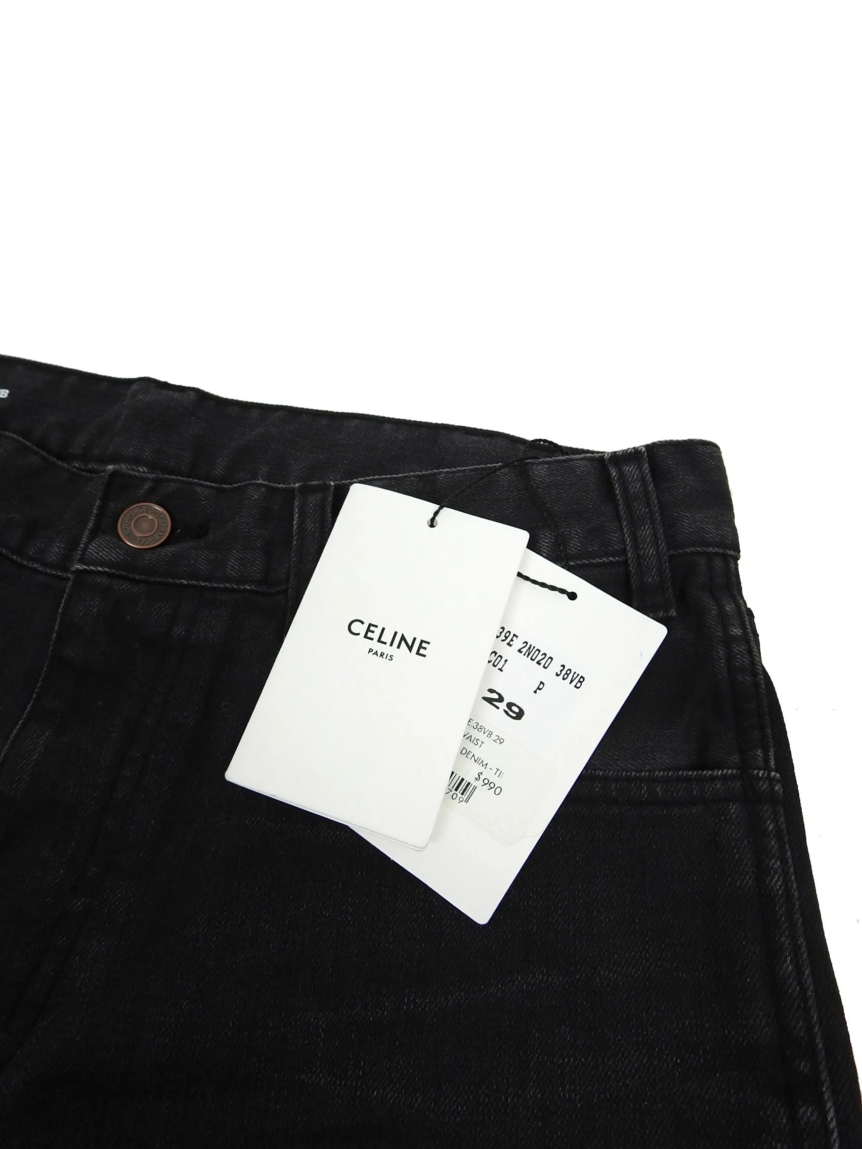 Celine Black Wash Skinny Jeans Size 29