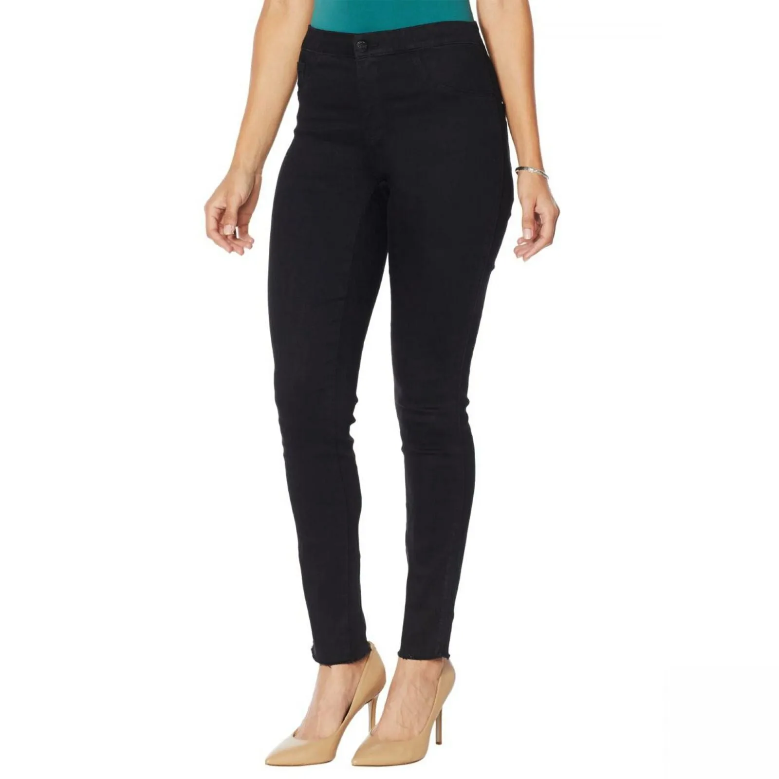 Cenia New York Women's ConVi Signature Skinny Jeans Jet Black 8