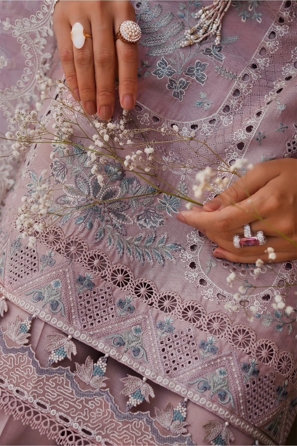 Classical Embellished Pakistani Kameez Salwar Suit Jacquard Dress