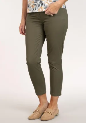 Cotton Chino Ankle Grazer - Green