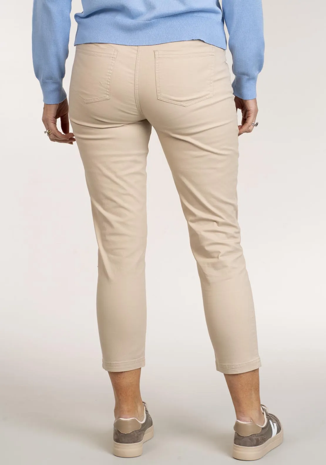 Cotton Chino Ankle Grazer - Grey