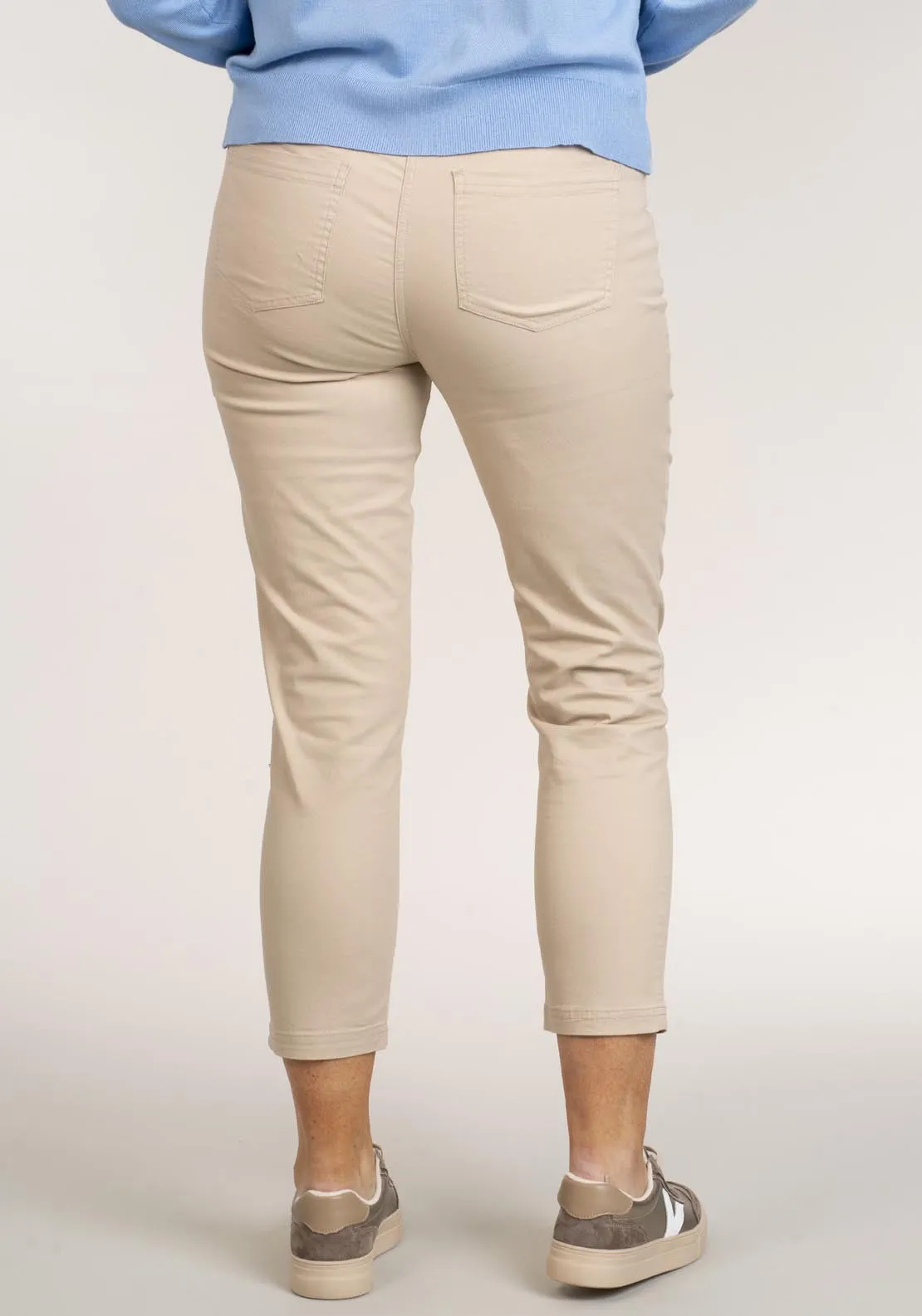 Cotton Chino Ankle Grazer - Grey