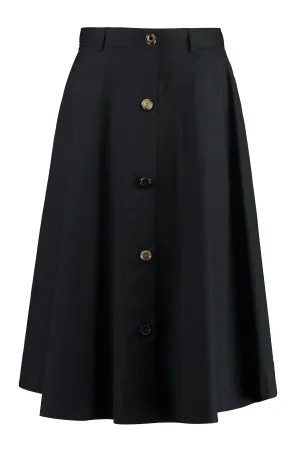 Cotton midi skirt