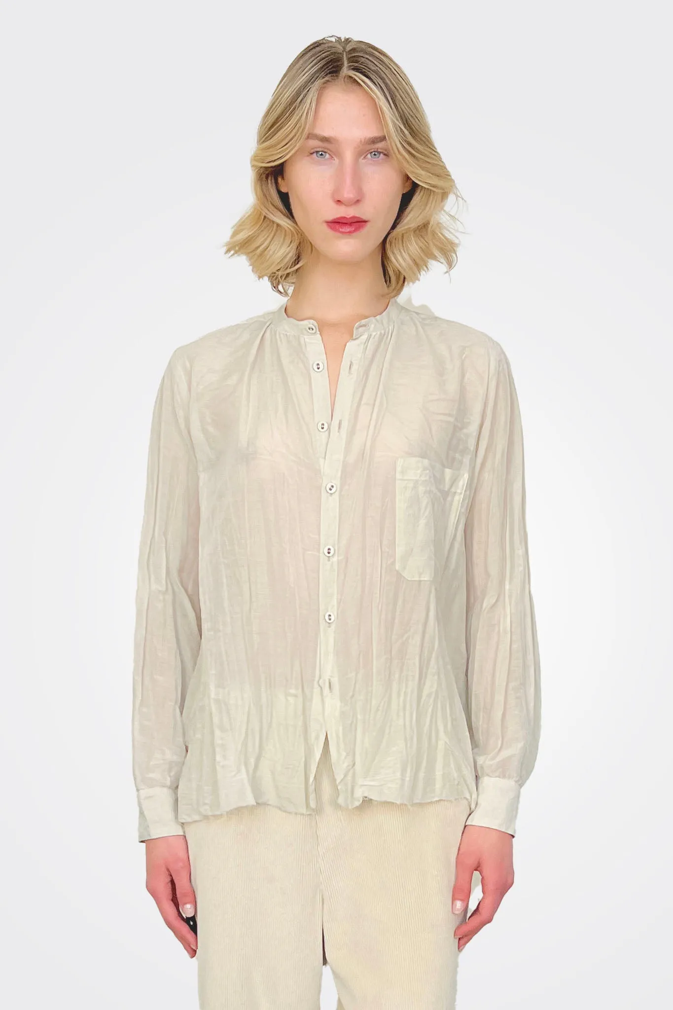 Cotton Silk Blouse - Ivory