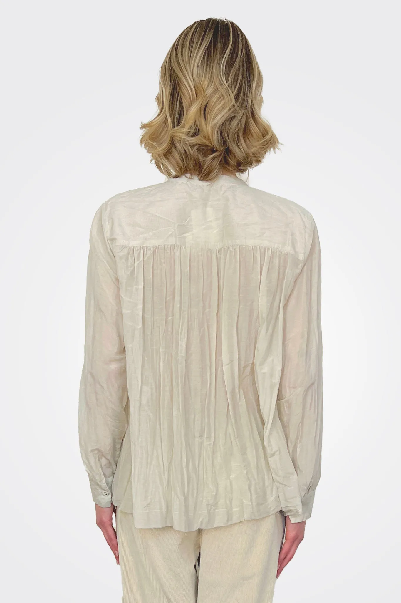 Cotton Silk Blouse - Ivory