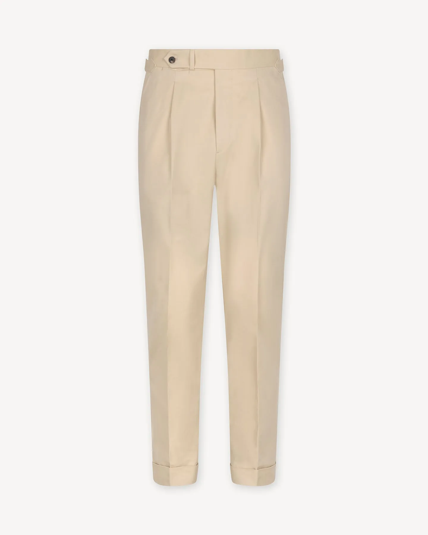 Cream Cotton Drill Trousers