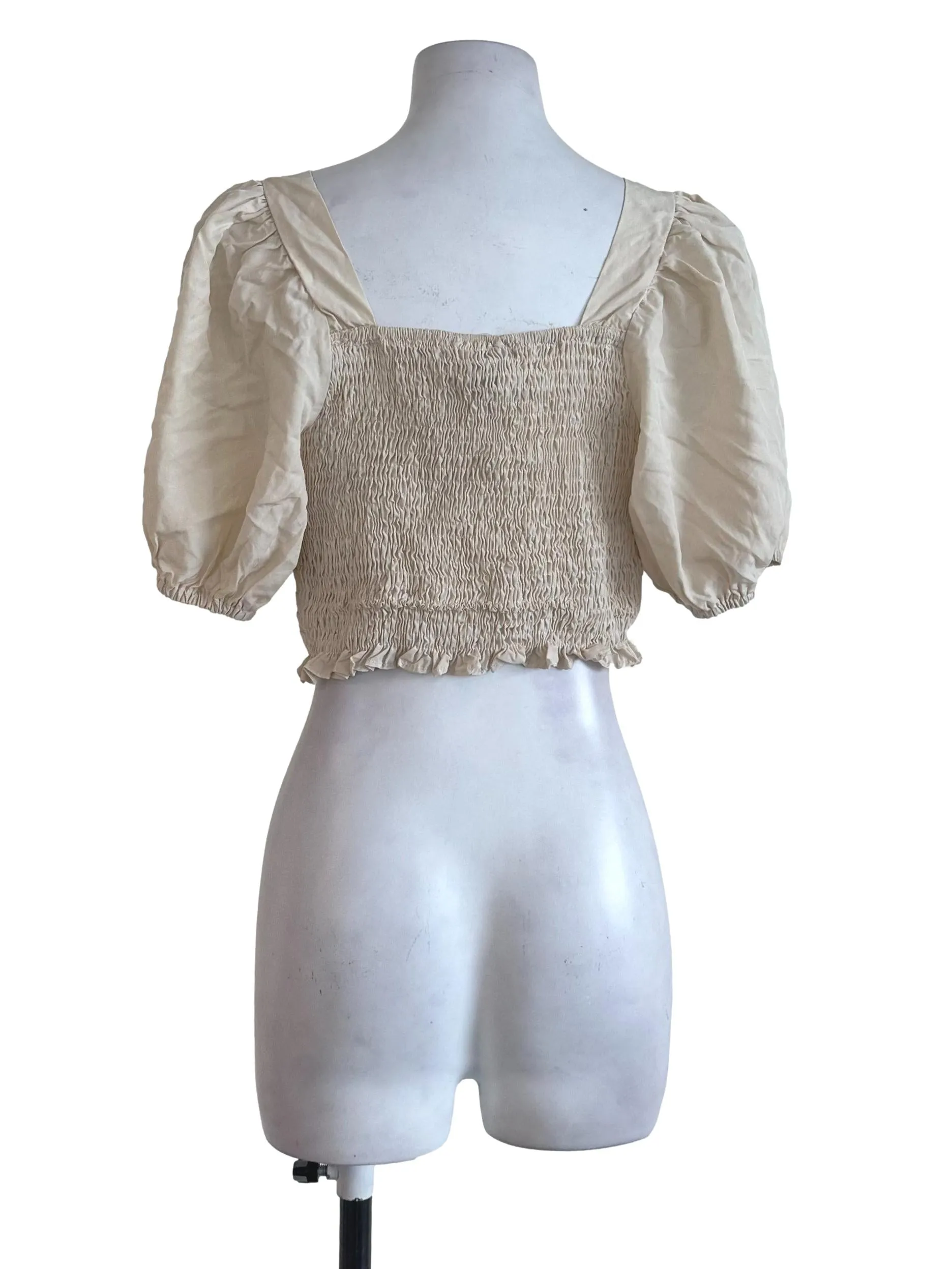 Cream Yellow Plain Top
