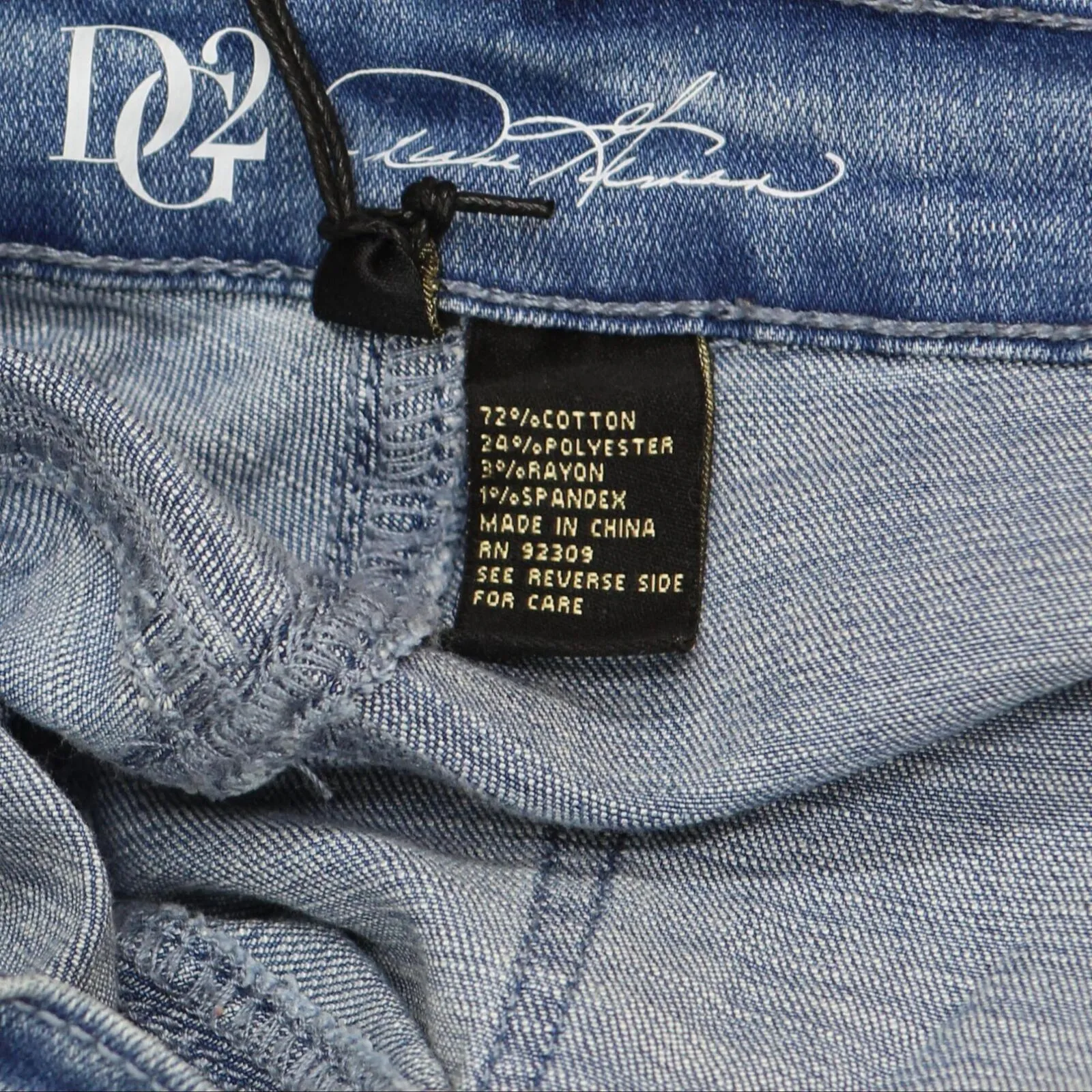 DG2 Womens Virtual Stretch Destructed Skinny Jeans 696854 Chambray Blue 16W