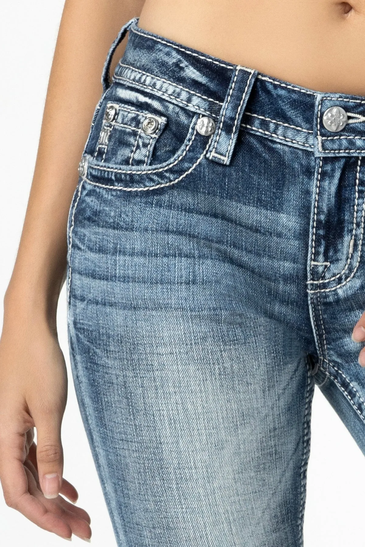 Distressed Americana Flag Skinny Jeans