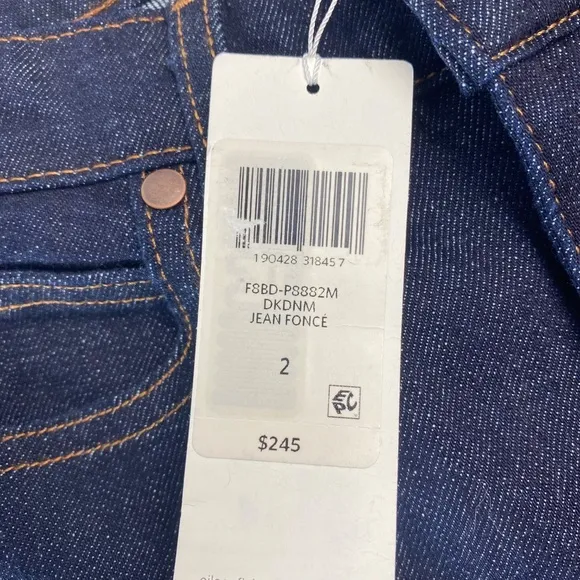 EILEEN FISHER Organic-Cotton Stretch Skinny Jeans Dark Wash size 2 - NWT