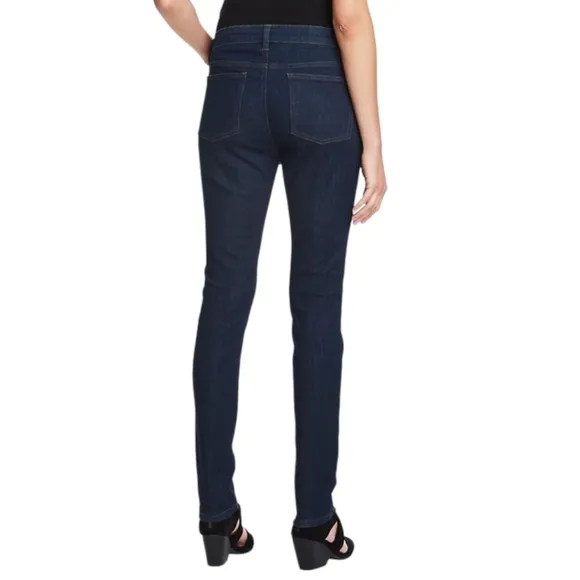 EILEEN FISHER Organic-Cotton Stretch Skinny Jeans Dark Wash size 2 - NWT