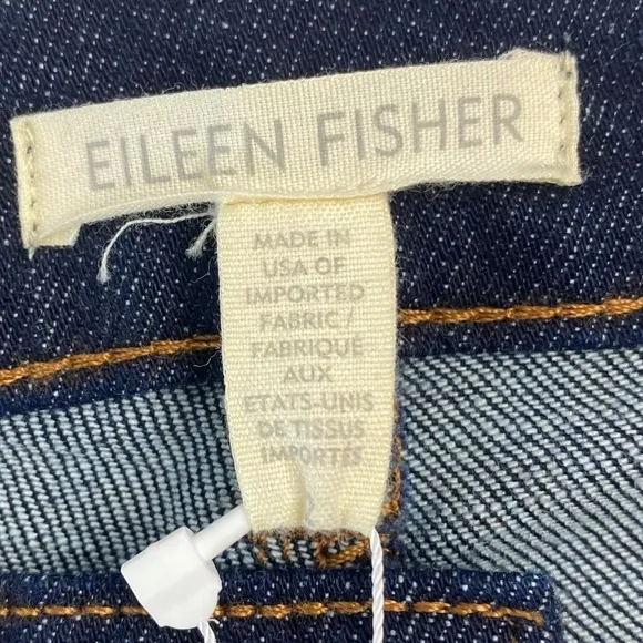 EILEEN FISHER Organic-Cotton Stretch Skinny Jeans Dark Wash size 2 - NWT