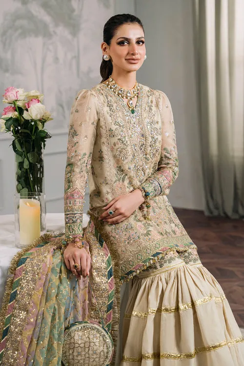 Embroidered Gharara Kameez Dupatta Pakistani Party Wear