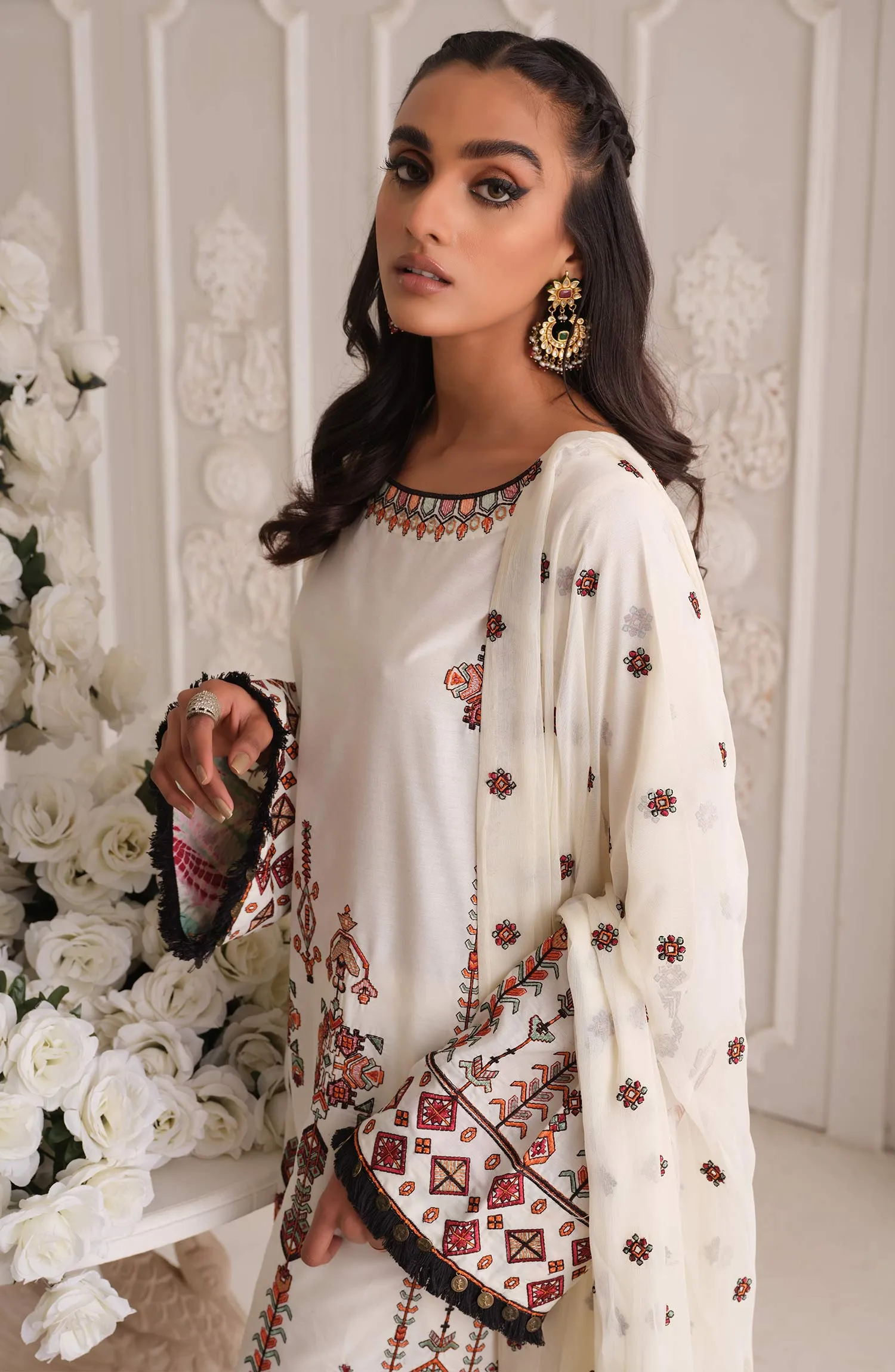 Embroidered Lawn Kameez Trouser Pakistani Eid Dress