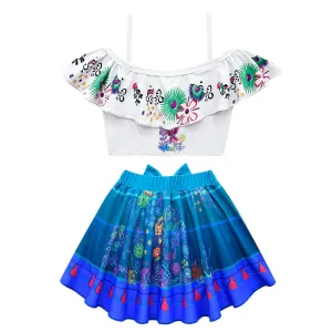 Encanto Isabela Cosplay Costume Kids Children Swimwear  Dress Outfits Halloween Carnival Suit