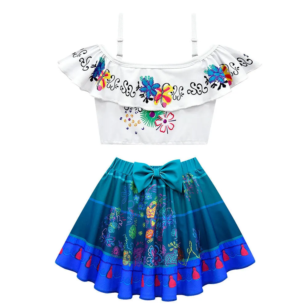 Encanto Isabela Cosplay Costume Kids Children Swimwear  Dress Outfits Halloween Carnival Suit