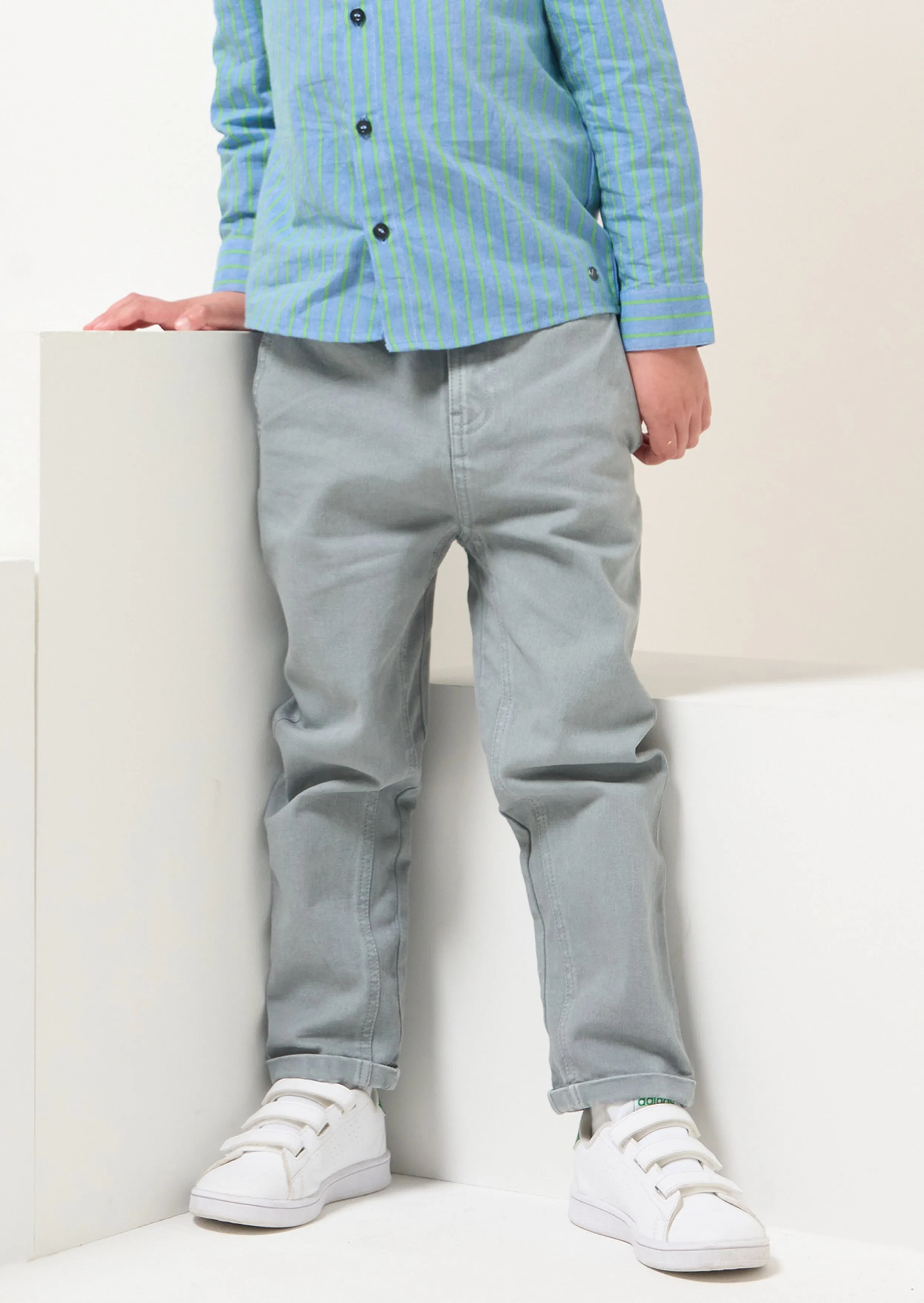 Ezra Grey Elasticated Waist Chino