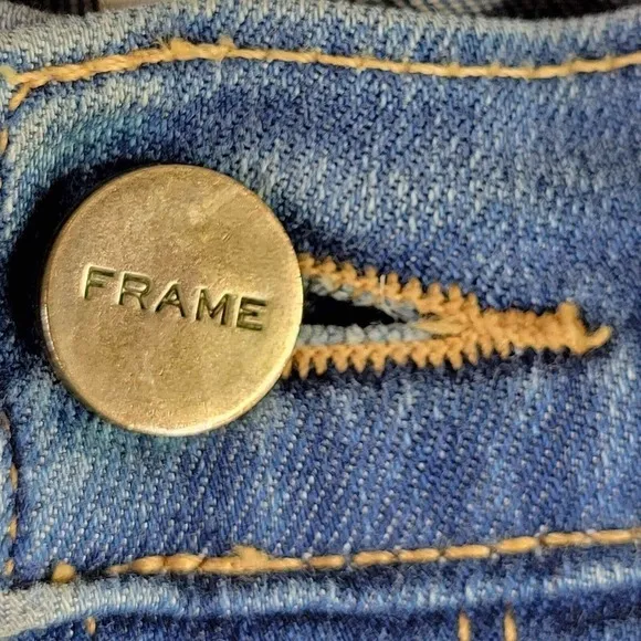 Frame Denim Le Skinny de Jeanne Midrise Skinny Jeans Blue Medium Wash 27