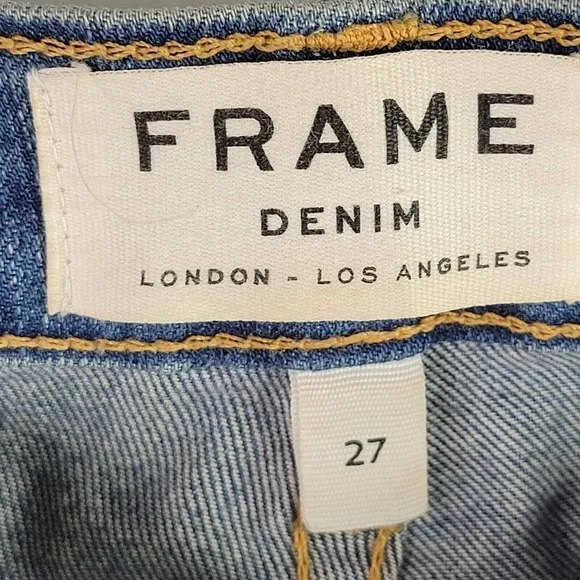 Frame Denim Le Skinny de Jeanne Midrise Skinny Jeans Blue Medium Wash 27
