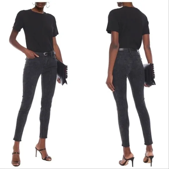 FRAME Le Skinny de Jeanne Python Black Jeans SZ 27