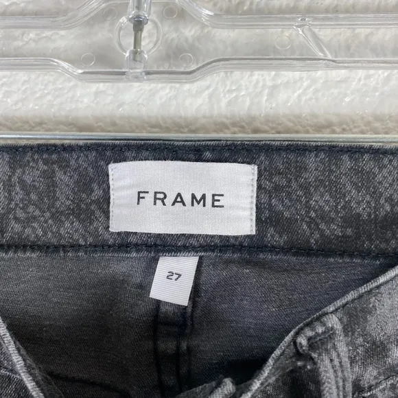 FRAME Le Skinny de Jeanne Python Black Jeans SZ 27
