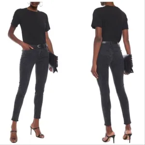 FRAME Le Skinny de Jeanne Python Black Jeans SZ 27