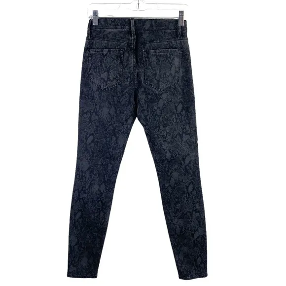 FRAME Le Skinny de Jeanne Python Black Jeans SZ 27