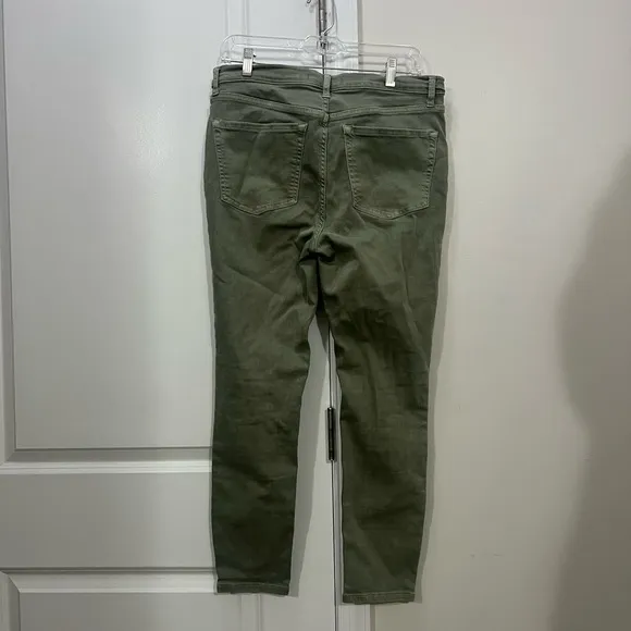 Free People Green High Rise Busted Skinny Jeans Size 31 US $78