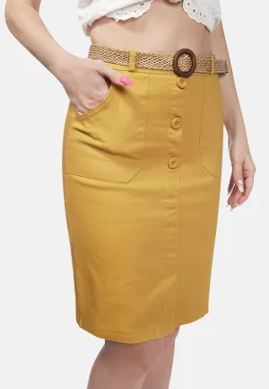 Front Slit Pencil Skirt