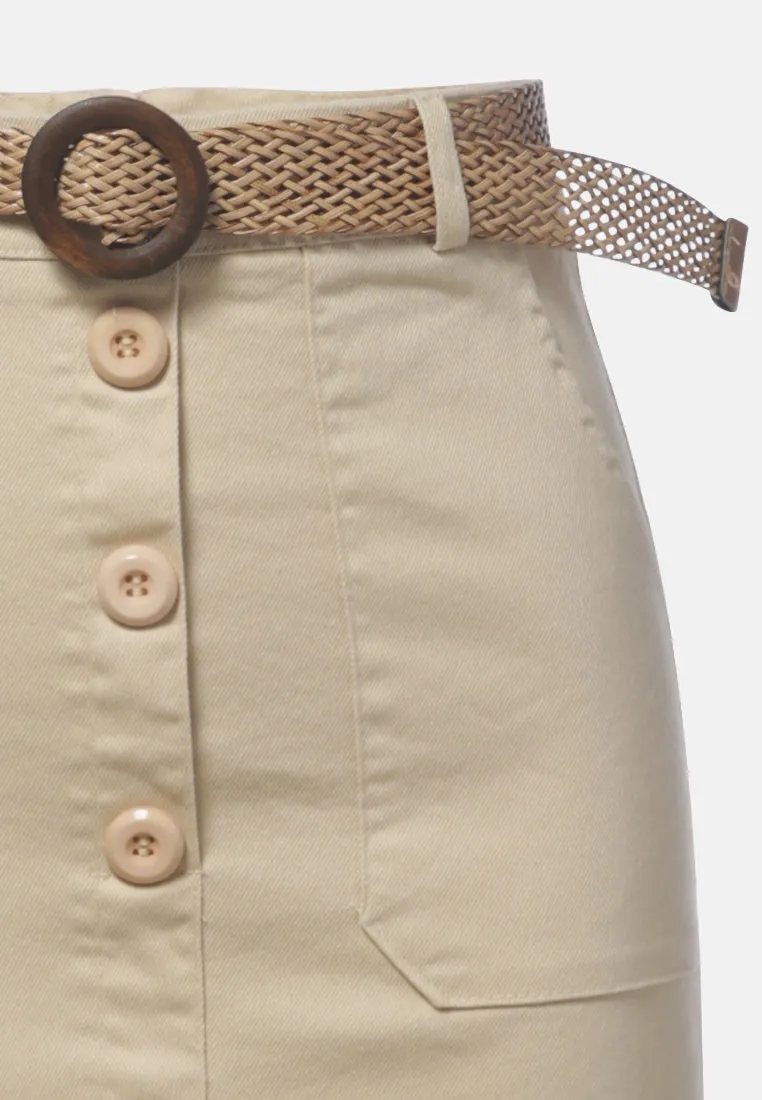 Front Slit Pencil Skirt