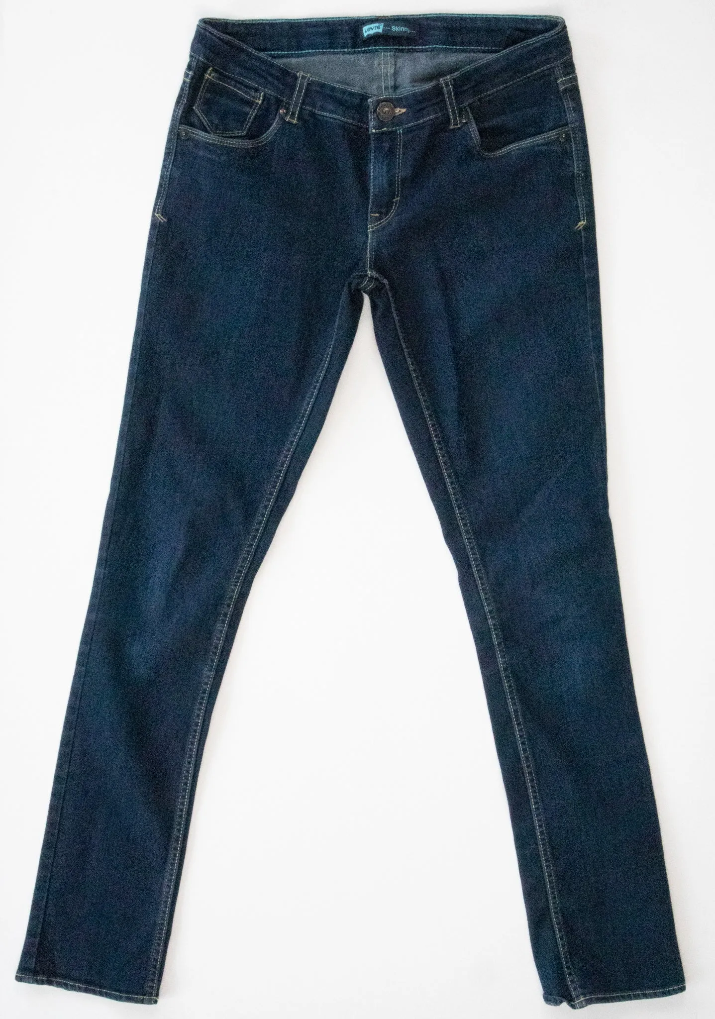 GIRL SIZE 16 YEARS - LEVI'S, Low-Rise Skinny Jeans, Dark Wash EUC B55
