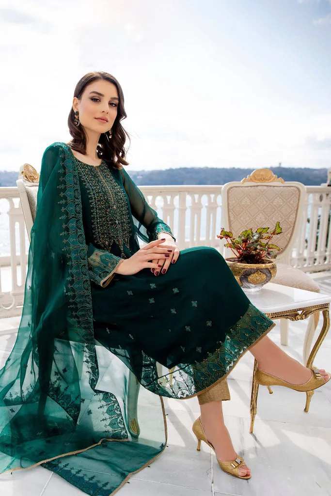 Green Salwar Kameez and Dupatta Pakistani Party Dress