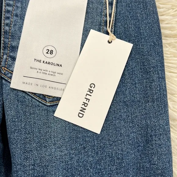 GRLFRND - KAROLINA SIX PENCE skinny high rise jeans