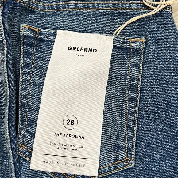 GRLFRND - KAROLINA SIX PENCE skinny high rise jeans
