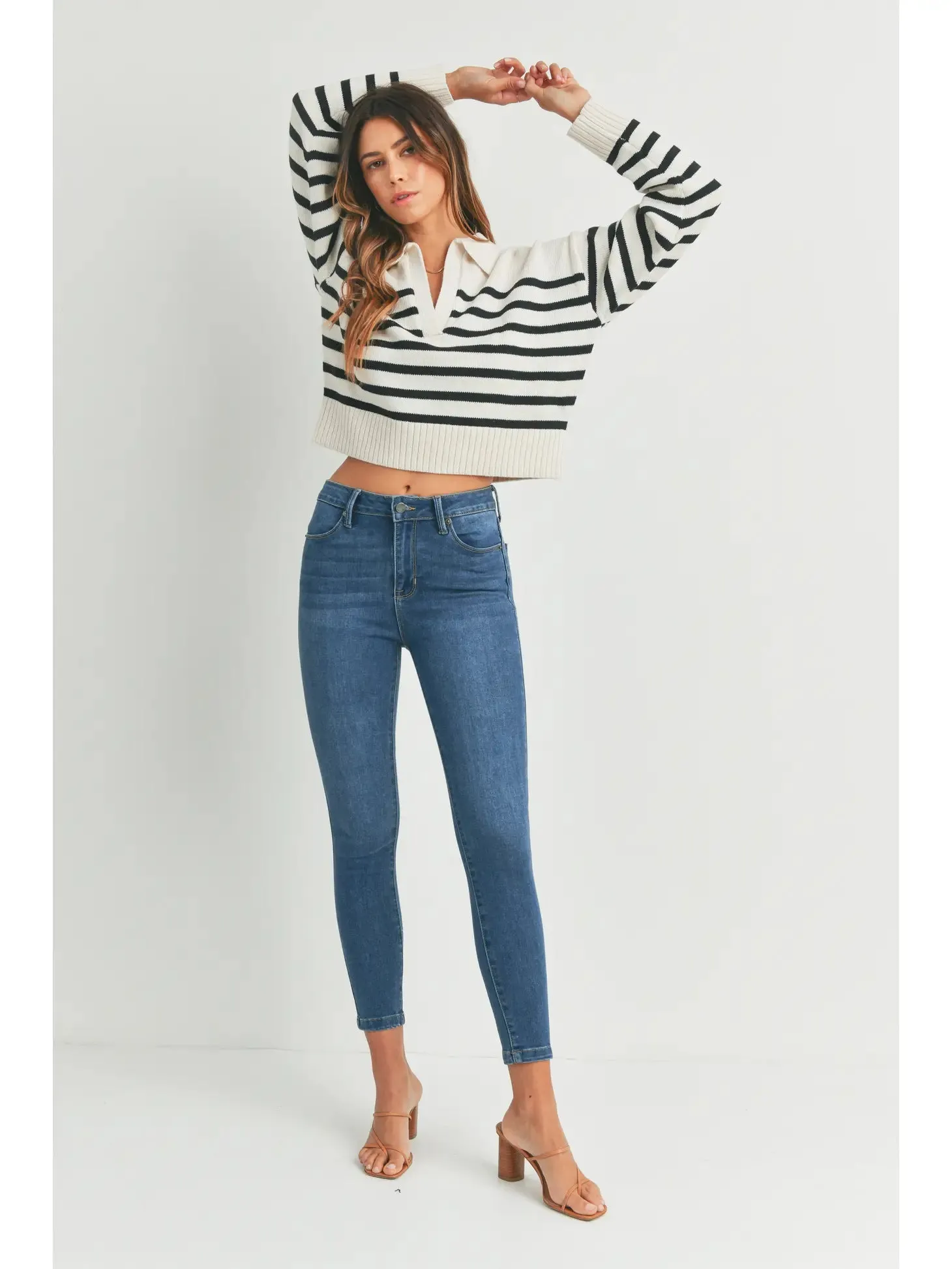 HIGH RISE PERFECT SKINNY WITH GRINDING // FINAL SALE